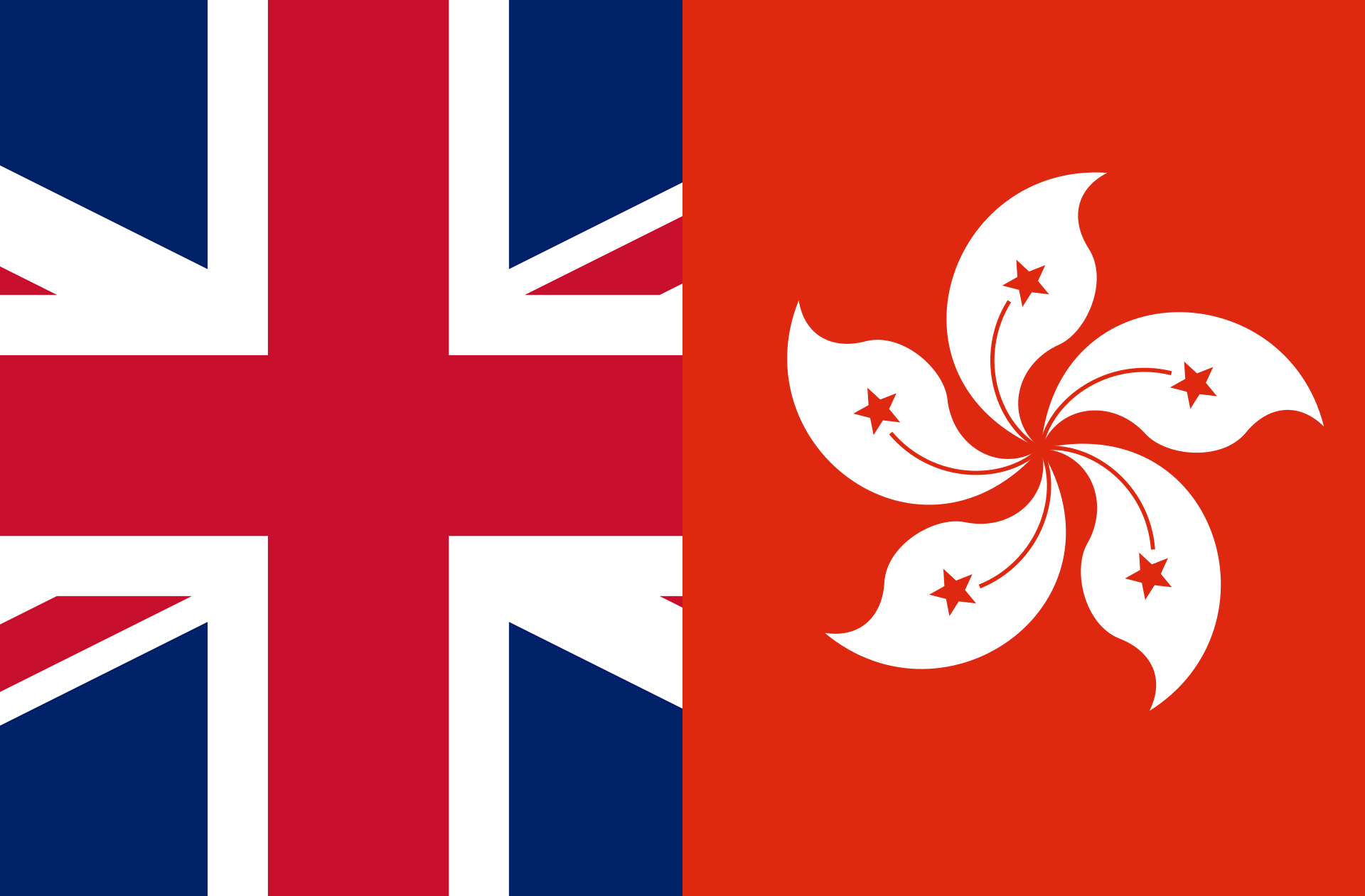 UK HK Flags
